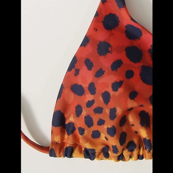 Ombré Orange & Yellow, Leopard Printed, Bikini Set - Picture 7 of 9